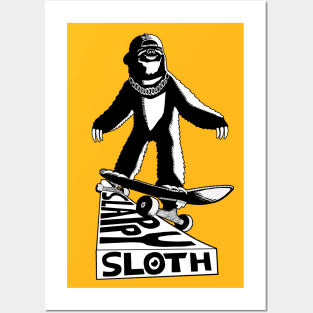 Slappy Skate Sloth Posters and Art